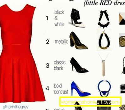 Wie trage ich ein rotes Kleid?