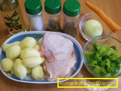 Hühnerfleisch-Kartoffel-Zusammensetzung